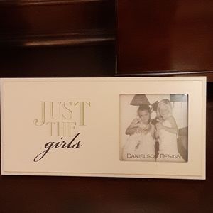 Danielson Designs JUST THE GIRLS white & sage green frame 8.75" x 4.25" NEW